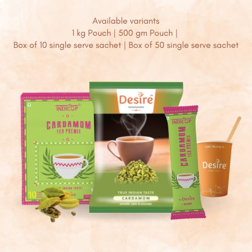 Desire Instant Tea Premix Cardamom Tea - Elaichi Chai Powder